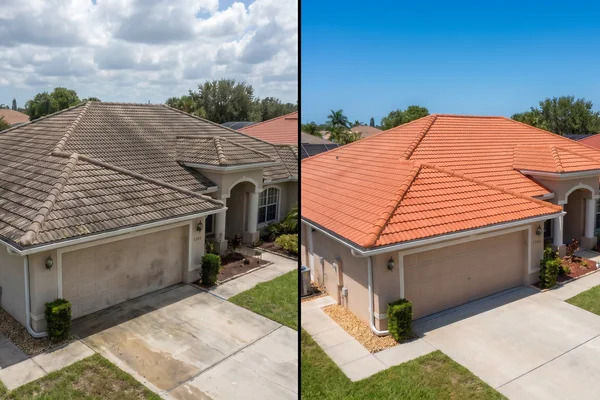 Soft Wash Roof Cleaning project example 4 in Cape Coral