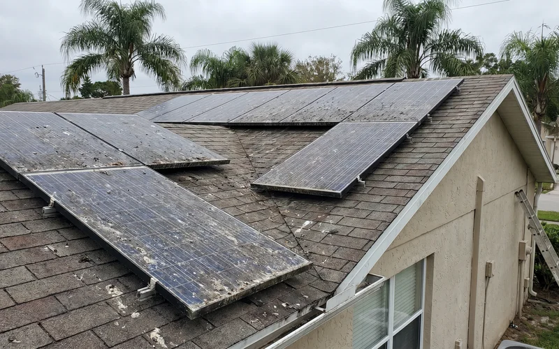 Solar Panel Cleaning in progress in Cape Coral
